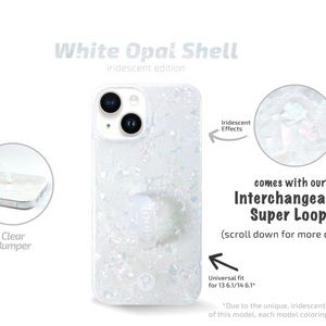 White Opal Shell Loopy Case